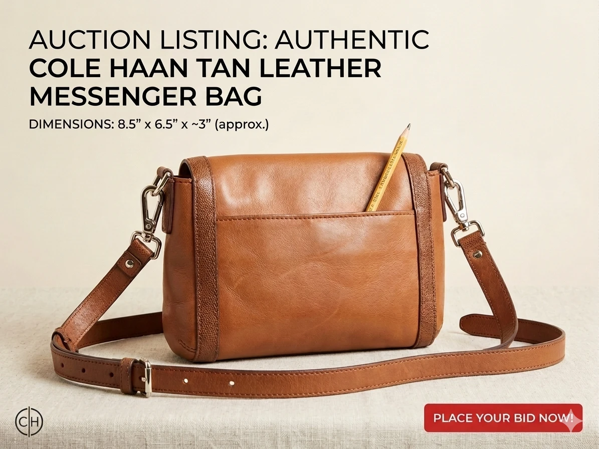 Cole Haan Tan Leather Messenger Bag - photo 2