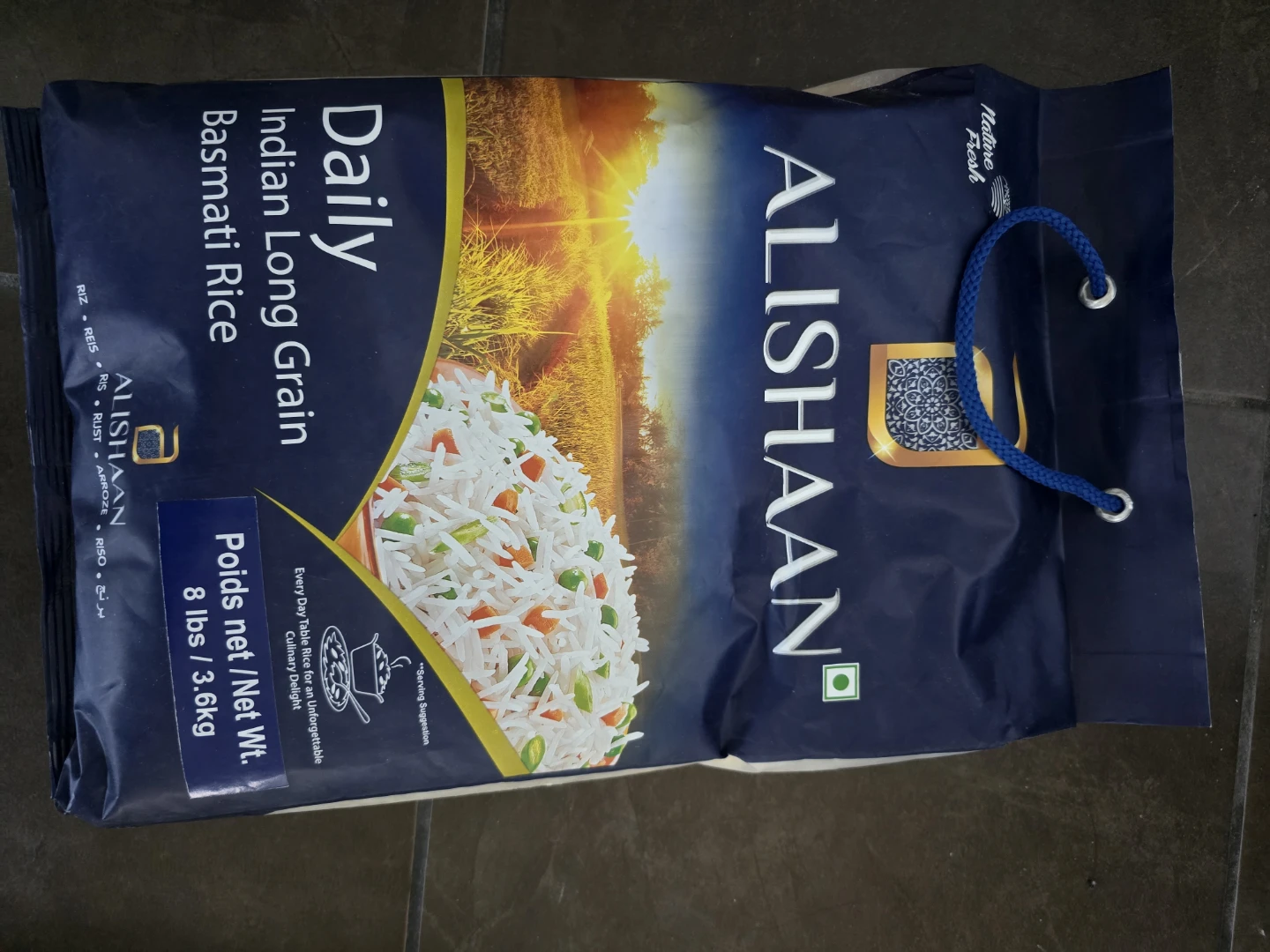 Alishaan Daily Indian Long Grain Basmati Rice - 8 lbs