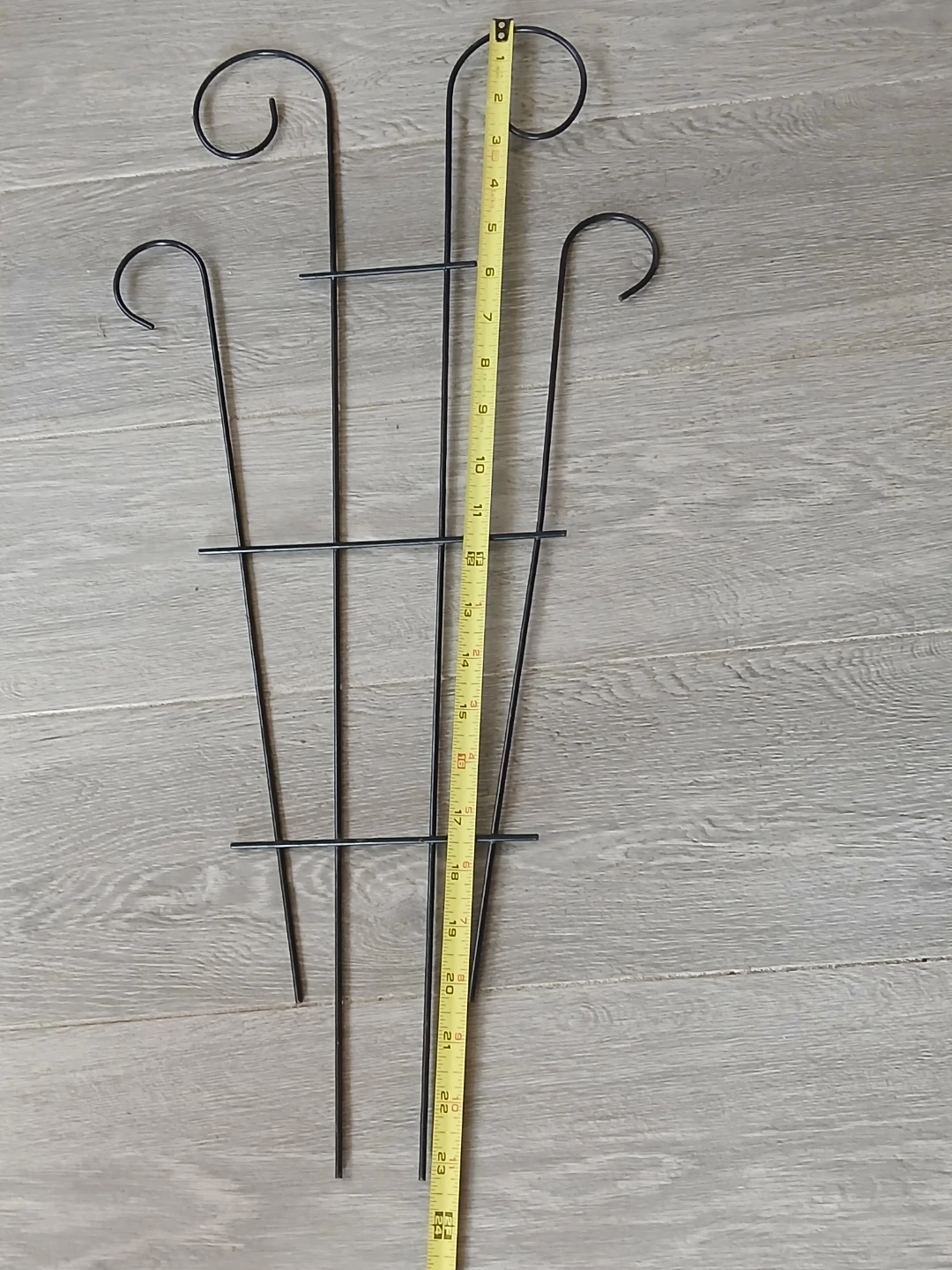 Set of 4 Black Metal Plant Support Stakes. Fixed price. - photo 2