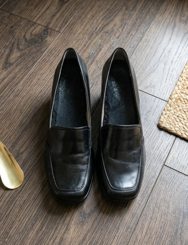 Hush Puppies Black Loafer Shoes