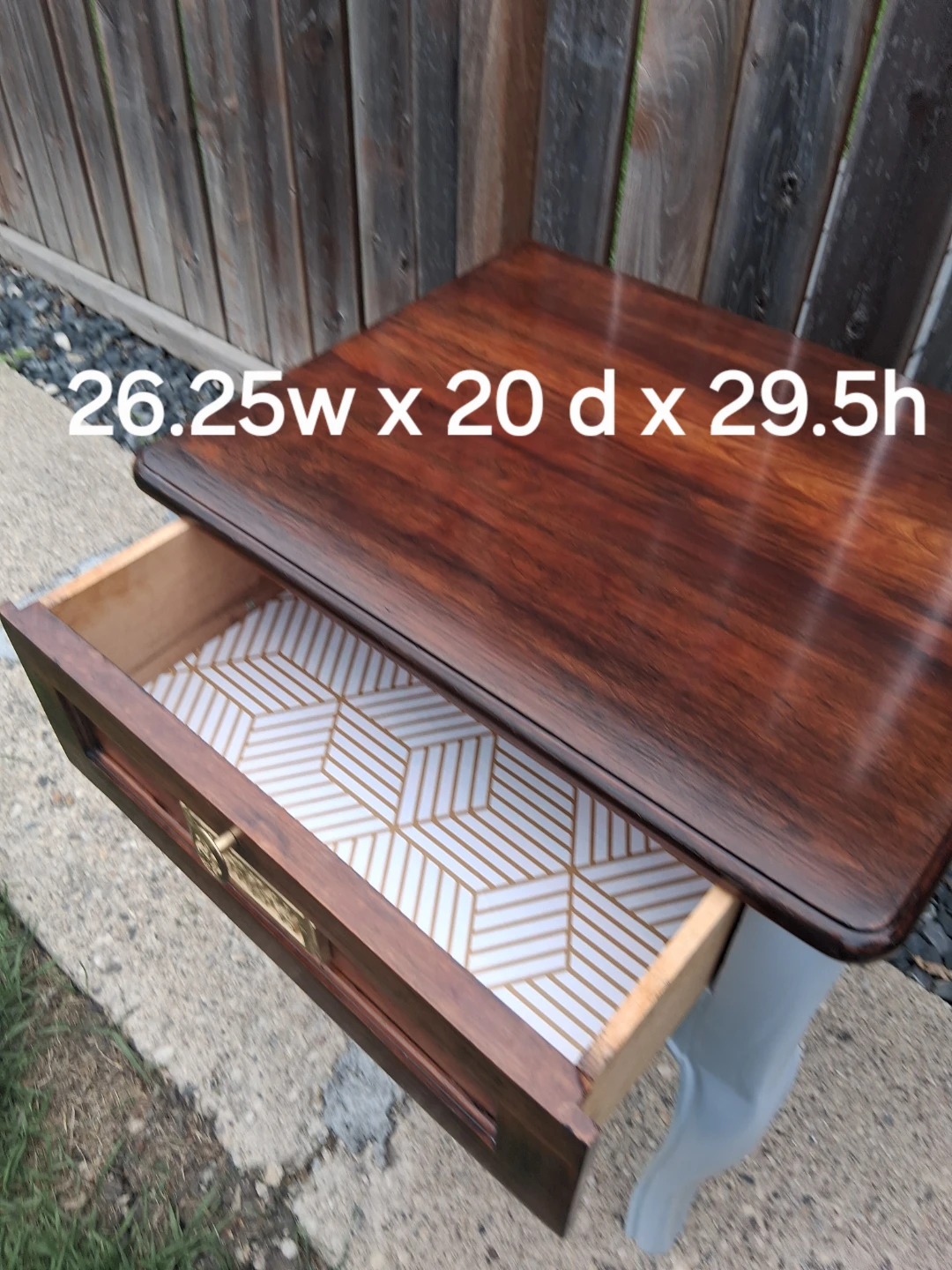 Vintage Side Table with Drawer - photo 5