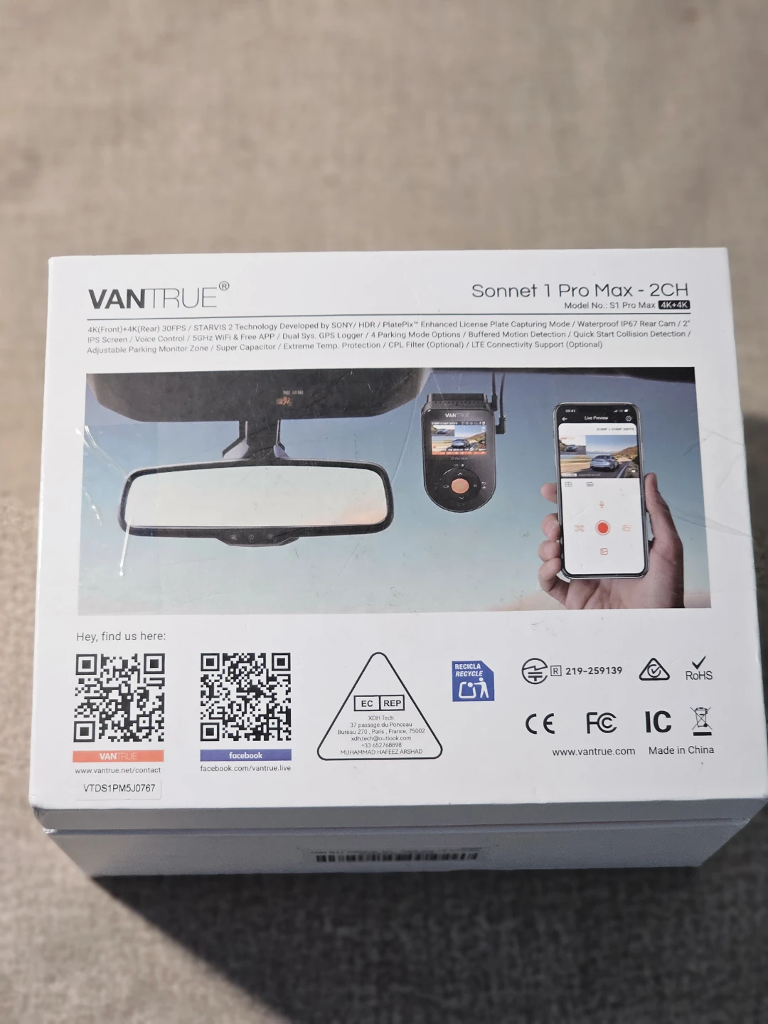 Vantrue Sonnet 1 Pro Max 4K Dash Cam - photo 2