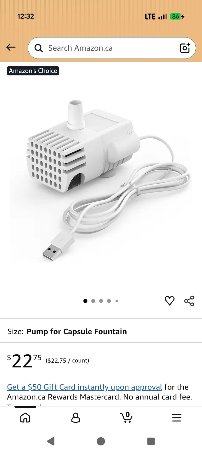 Mini Submersible Pump with USB