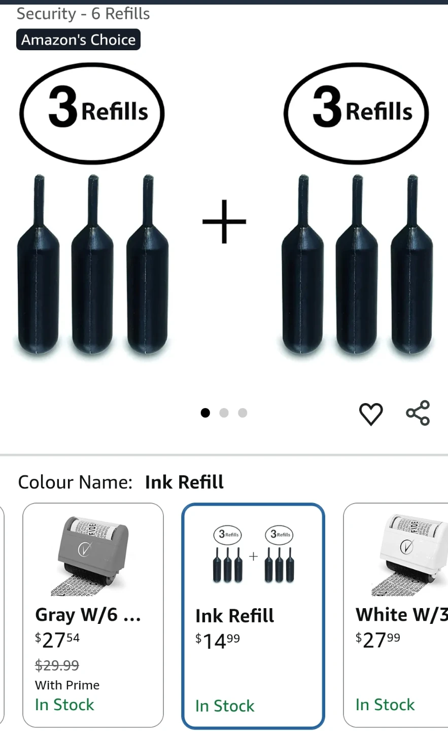 3 Privacy Stamp Ink Refills - photo 4