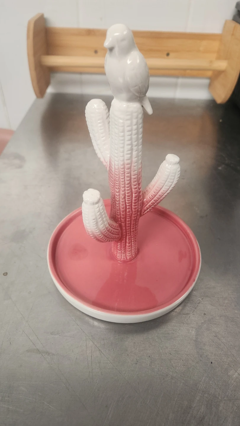 IMM Living Cactus Ring Holder with Bird