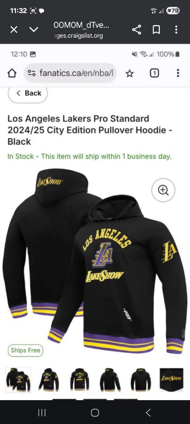 Los Angeles Lakers City Edition Hoodie - Black