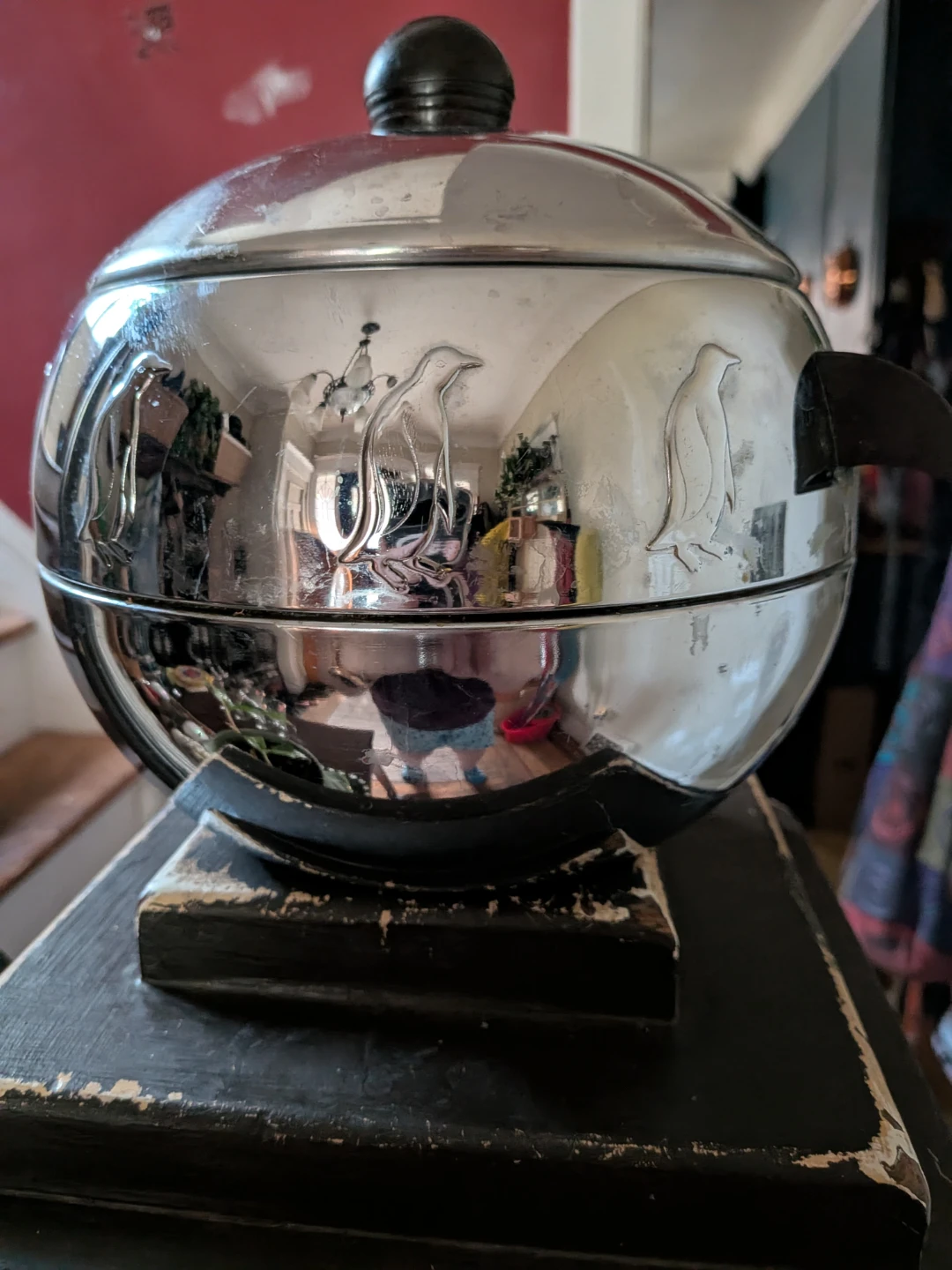West Bend Chrome Penguin Hot/Cold Server