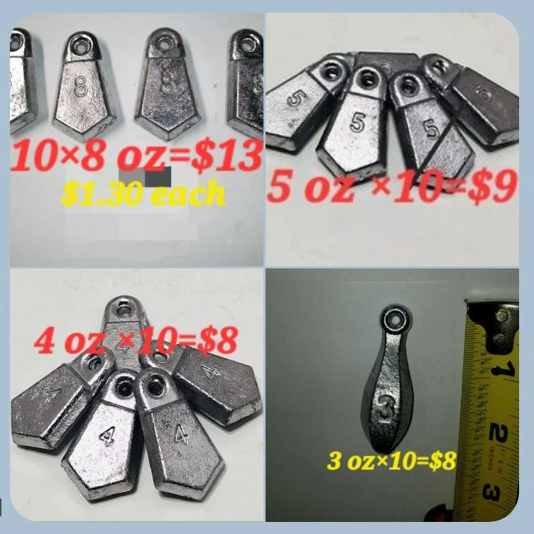 Fishing Weights - Various Sizes and Quantities