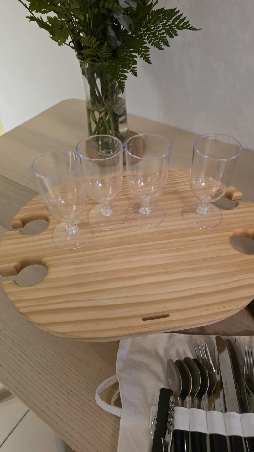 Picnic Basket Set with Cutlery and Glasses - photo 4
