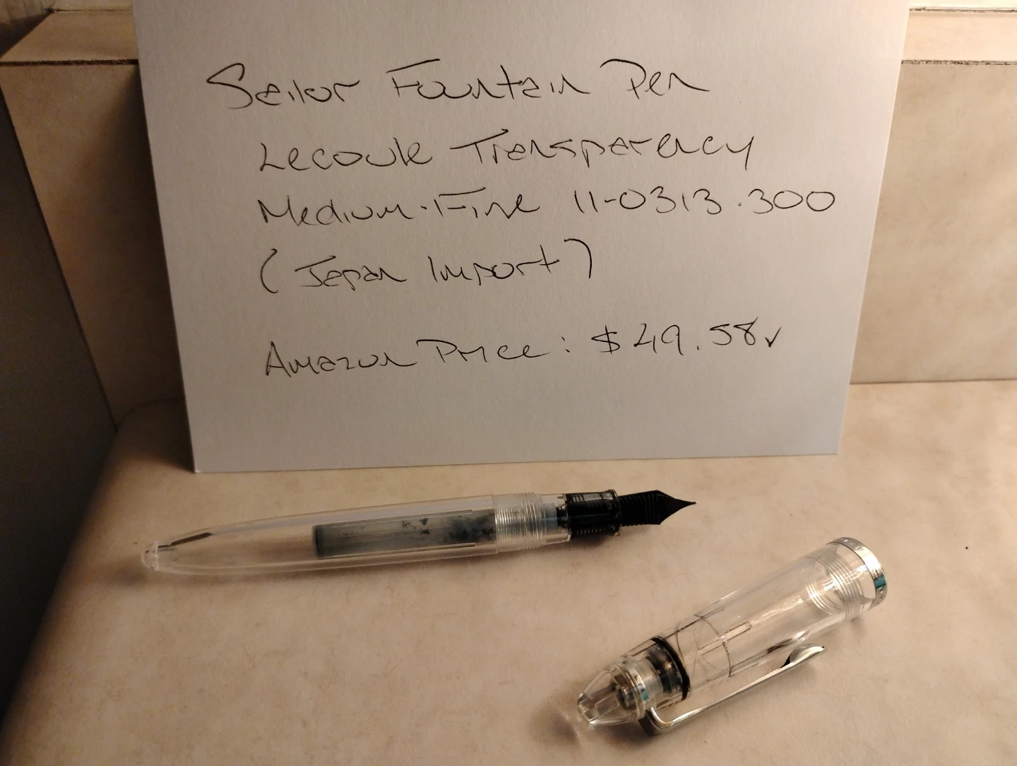 Sailor Lecoule Transparency Fountain Pen Med-Fine ($50+ Amazon)