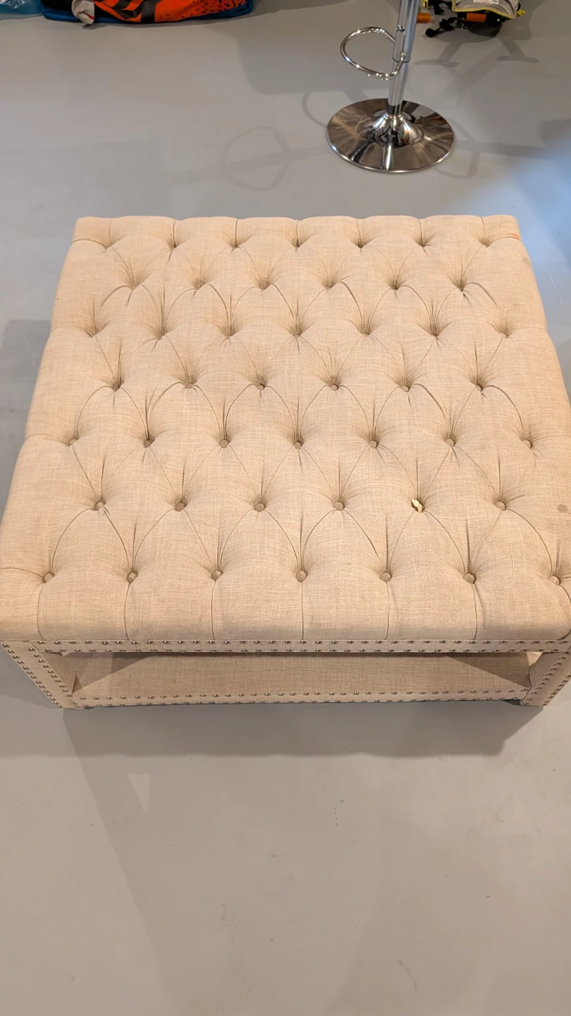Tufted Square Ottoman - photo 2