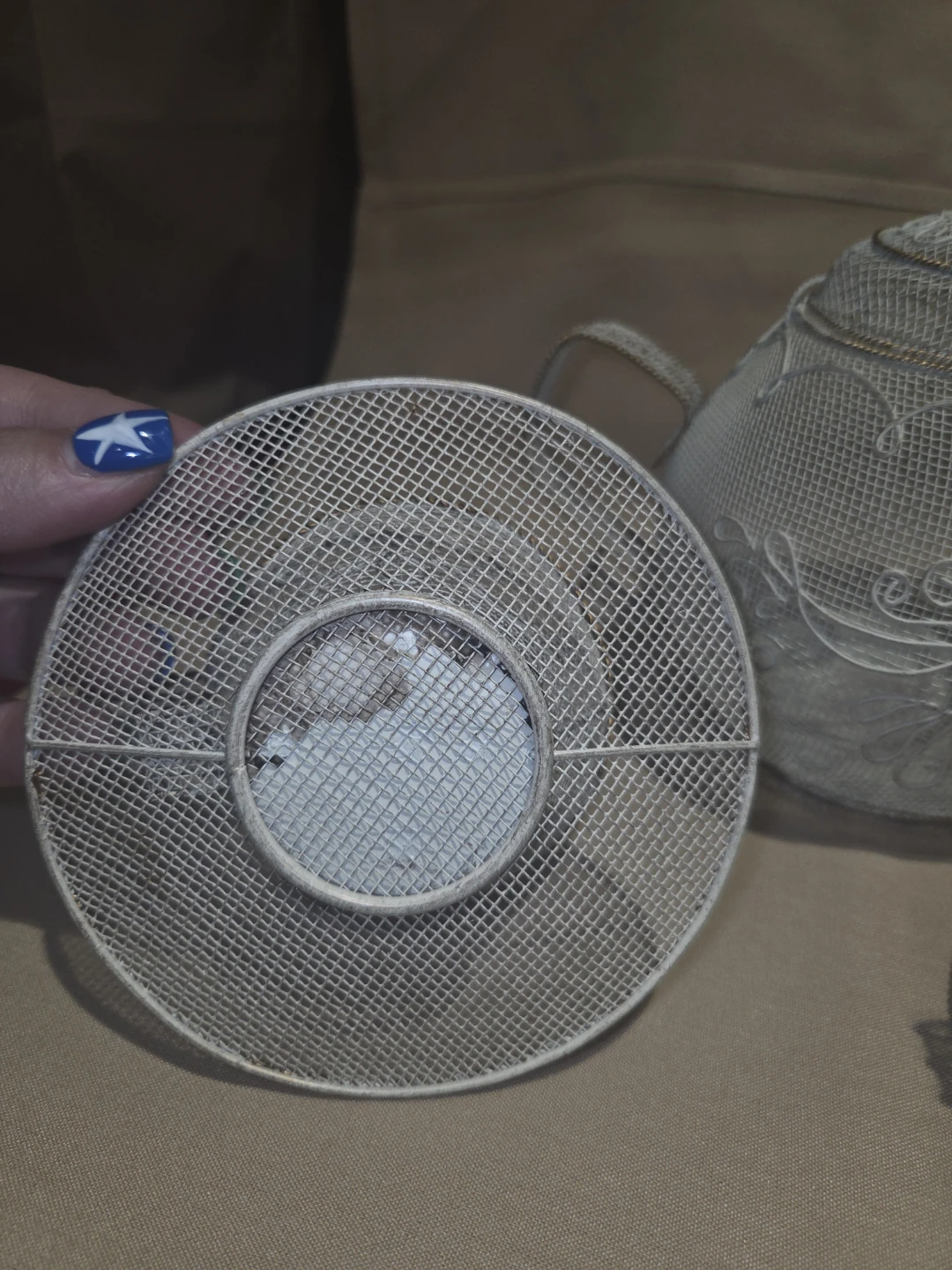 Wire Mesh Teapot and Cup Set with Saucers - photo 4