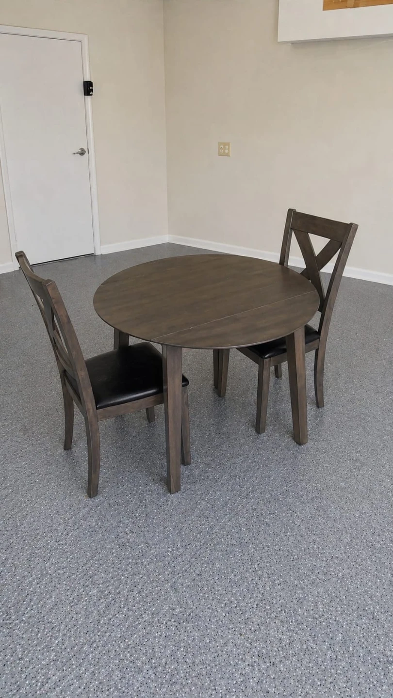 Round Dining Table with 2 Chairs