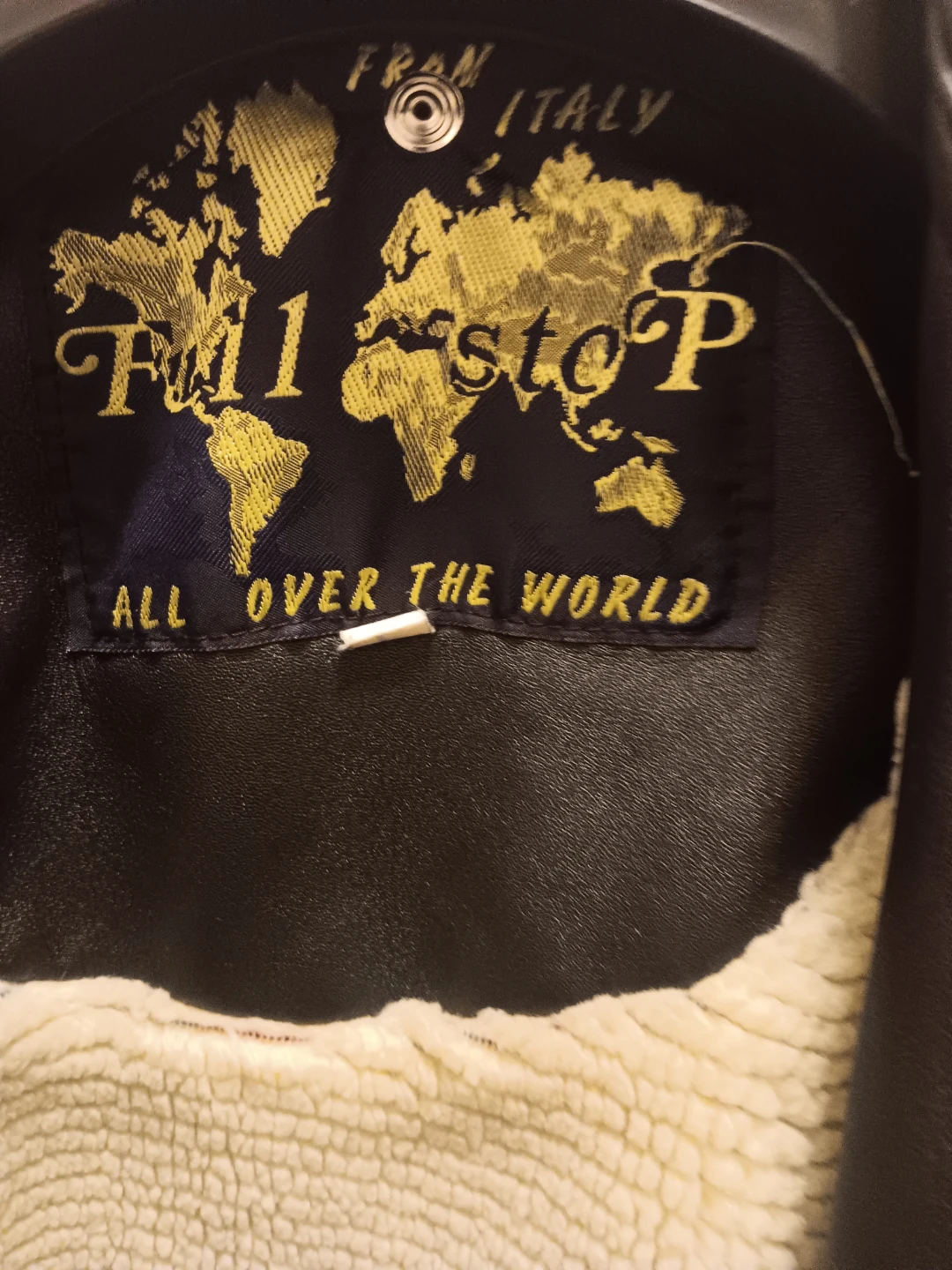 Full Stop "All Over The World" Black Faux Leather Jacket - photo 2