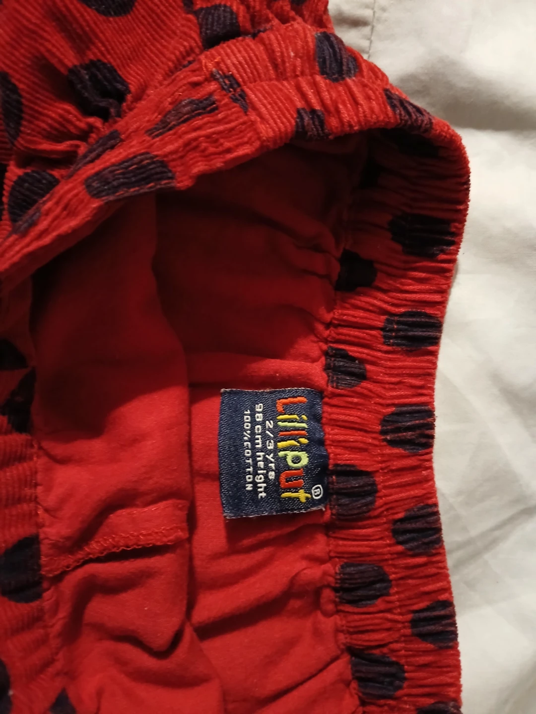 Lilliput Red Polka Dot Corduroy Skirt - 2/3 Years - photo 3