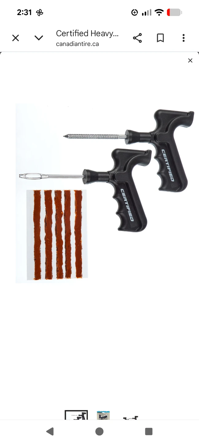 Certified Pistol Grip Tubeless Tire Repair Kit - photo 2