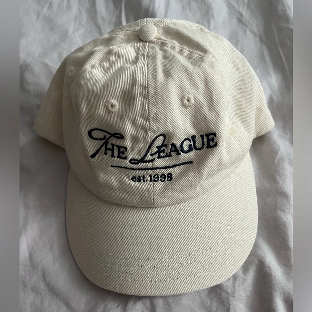 H&M Cream Baseball Cap with Embroidered Logo