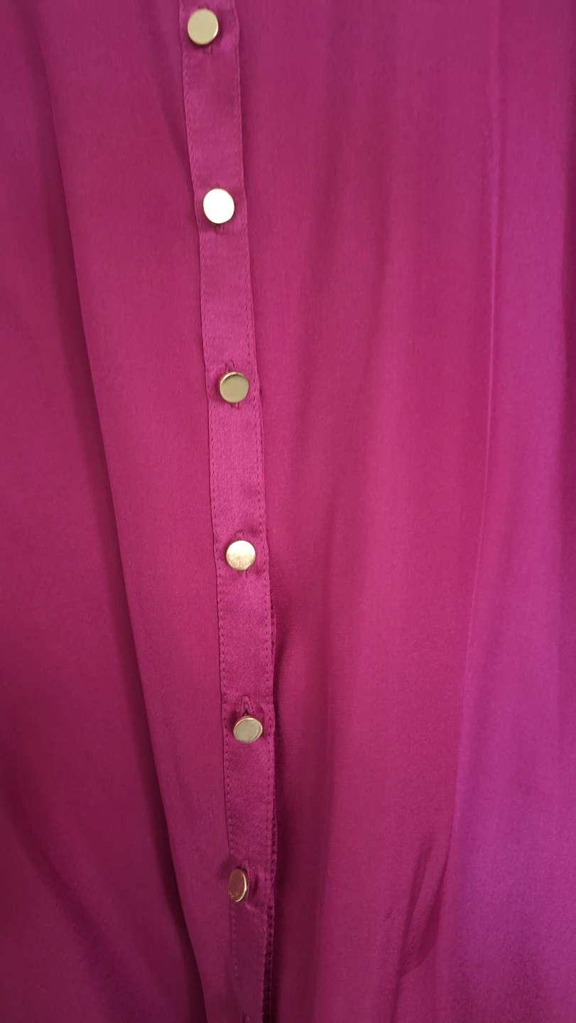 New Jessica Pink Button-Up Blouse Size 14 - photo 3