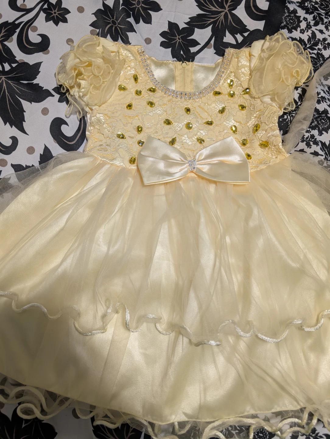 Girls' Yellow Embellished Dress - photo 2