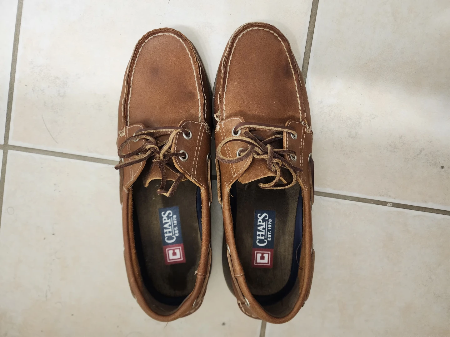 Chaps Brown Leather Boat Shoes - photo 2
