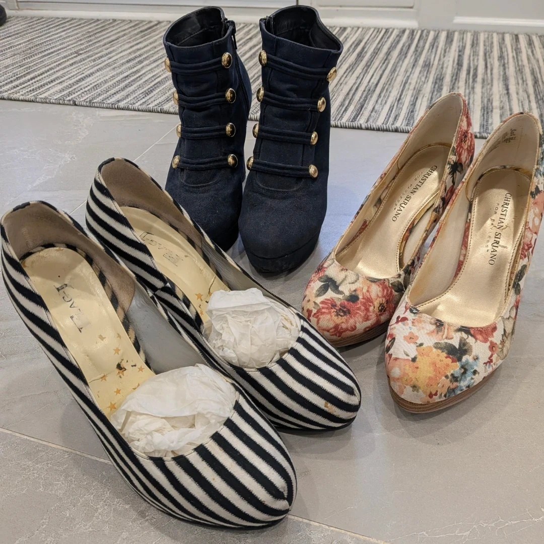 Christian Siriano Floral Heels