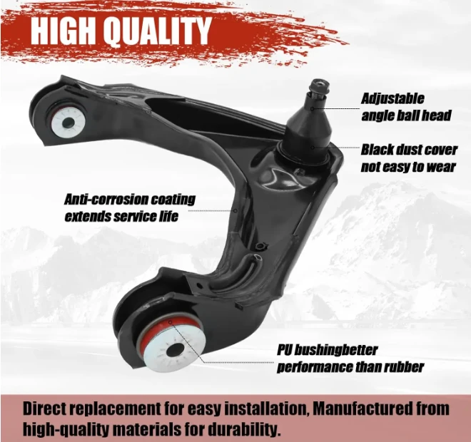 Front Upper Control Arms for 2001-2010 Chevy Silverado Sierra - photo 4