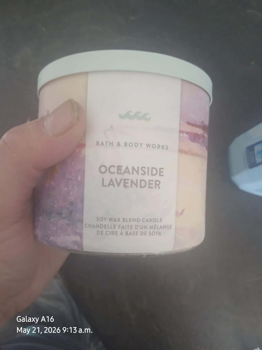 Bath & Body Works Oceanside Lavender Soy Wax Blend Candle
