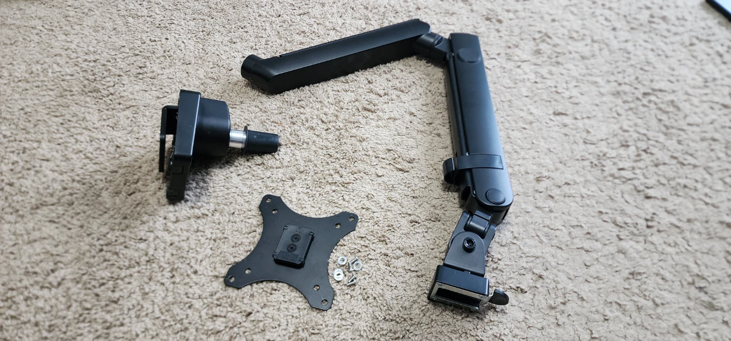 Black Adjustable Monitor Desk Mount Stand