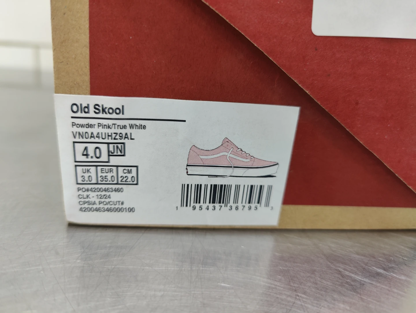 Vans Old Skool Powder Pink/True White Youth Size 4 - photo 3