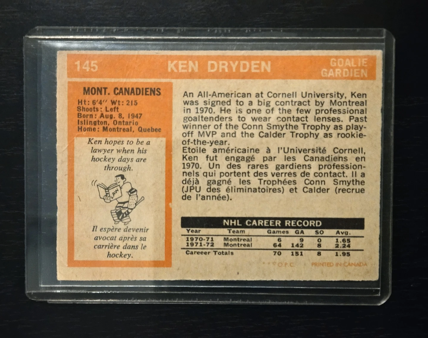 Vintage 1972/73 OPC Lot-Dryden 2nd Year, Bobby Orr Variants - photo 4