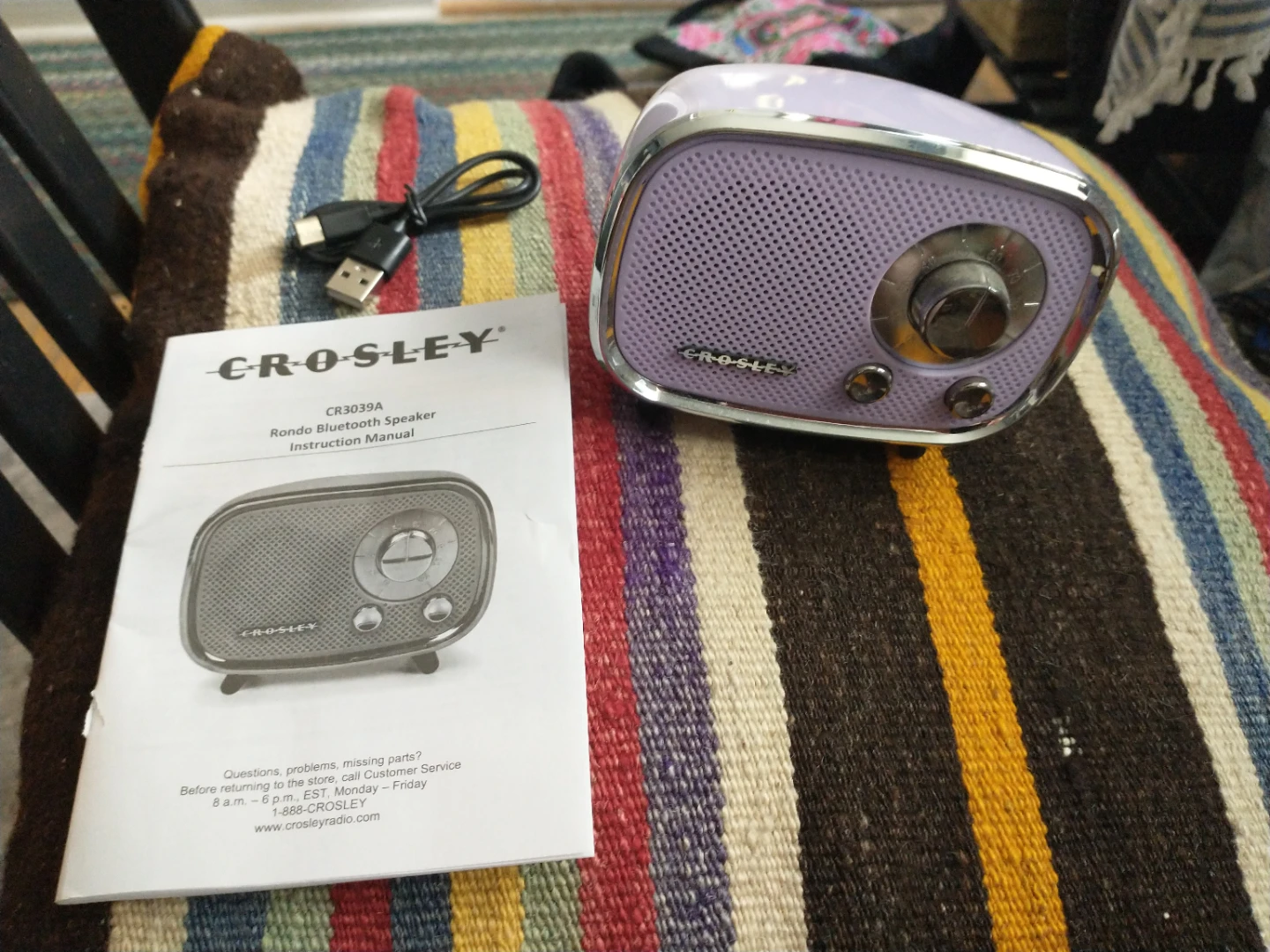 Crosley Rondo Portable Bluetooth Speaker - Pink - photo 2