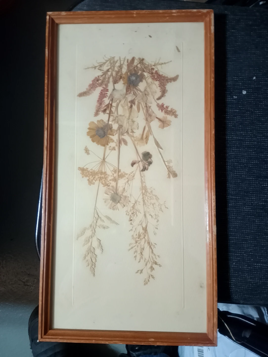 Framed Dried Flower Arrangement
