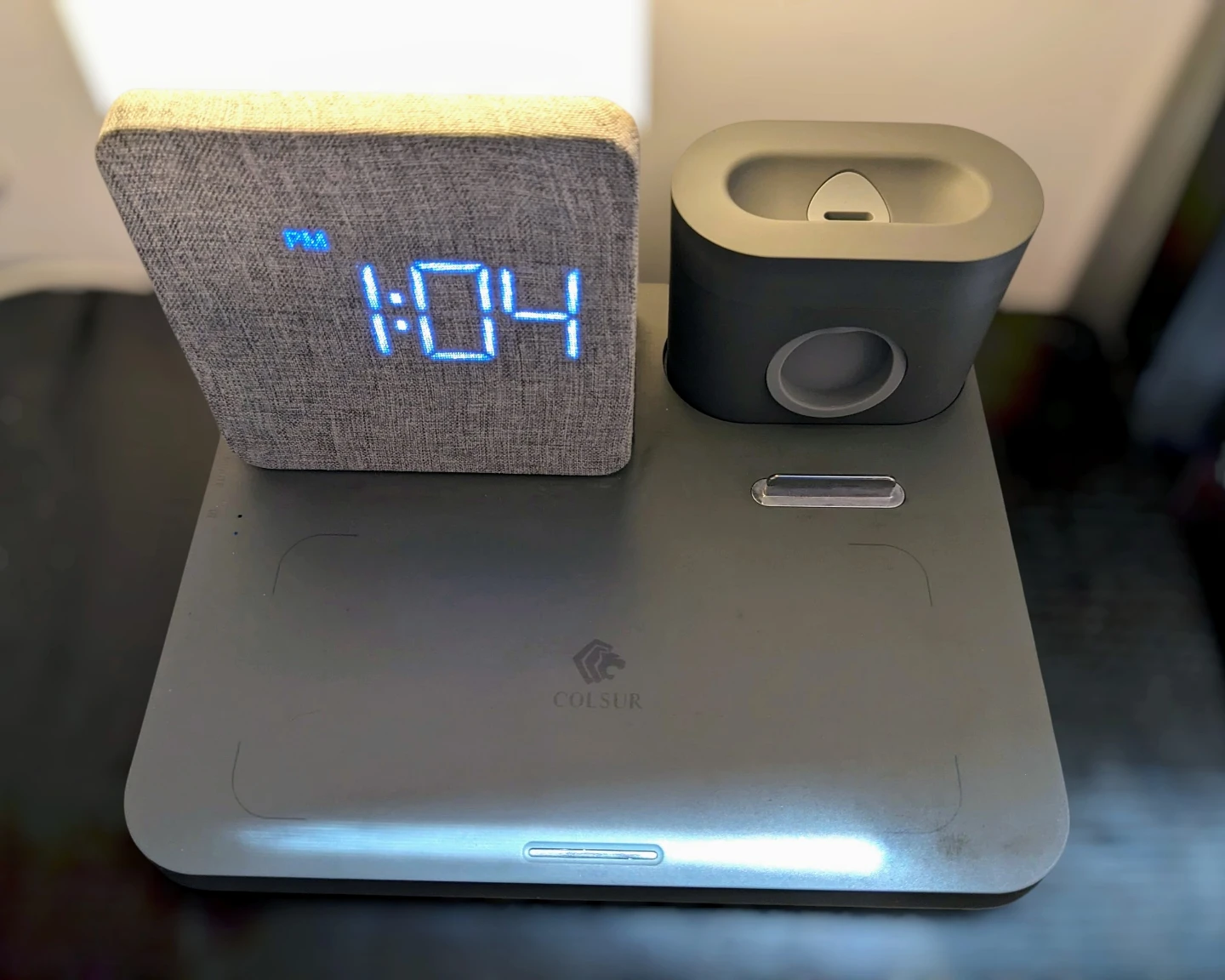 Wireless Charging Station with Lamp and Clock - photo 2