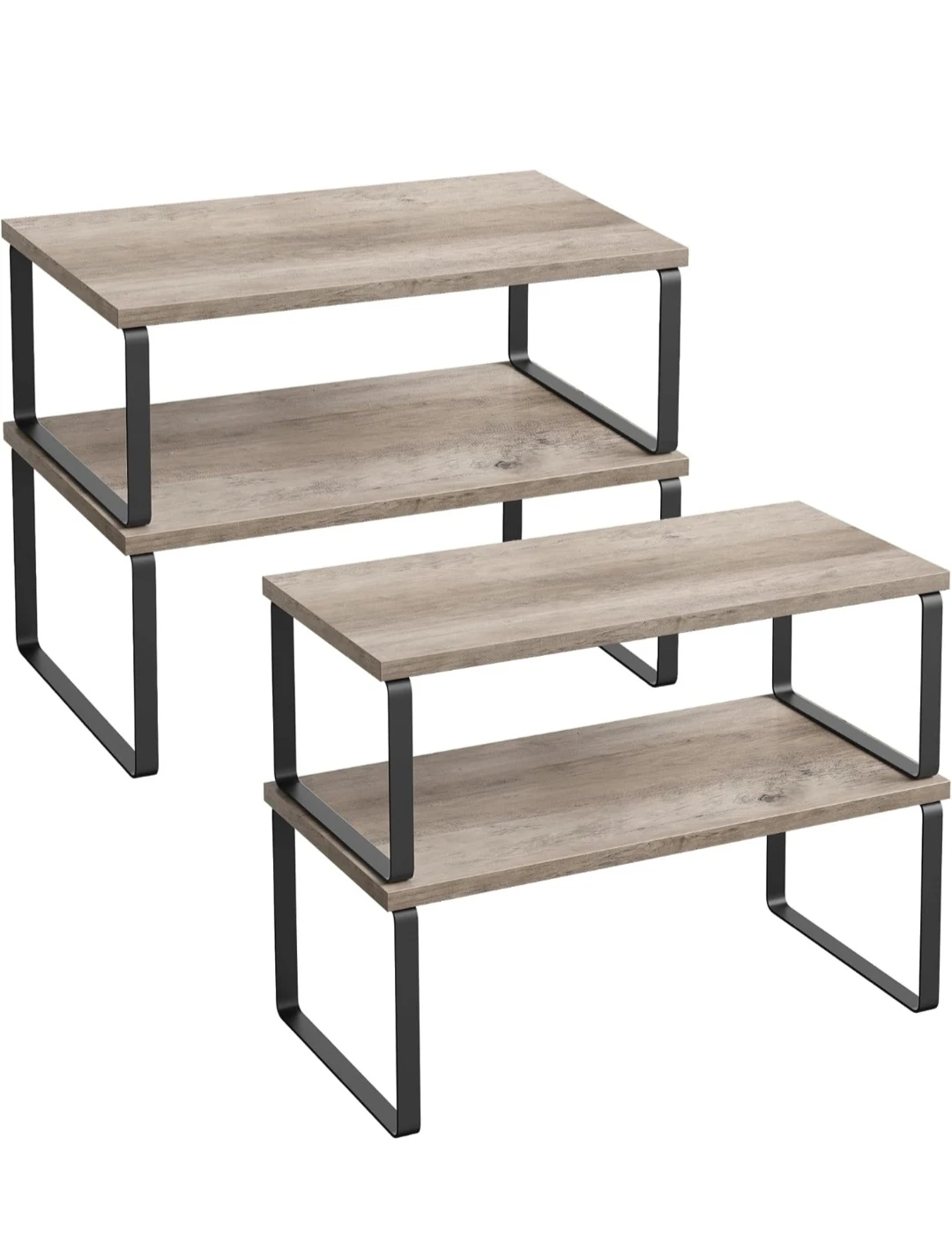 SONGMICS Set of 2 Stackable Shelves