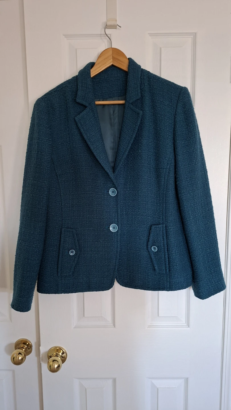 Teal Tweed Blazer