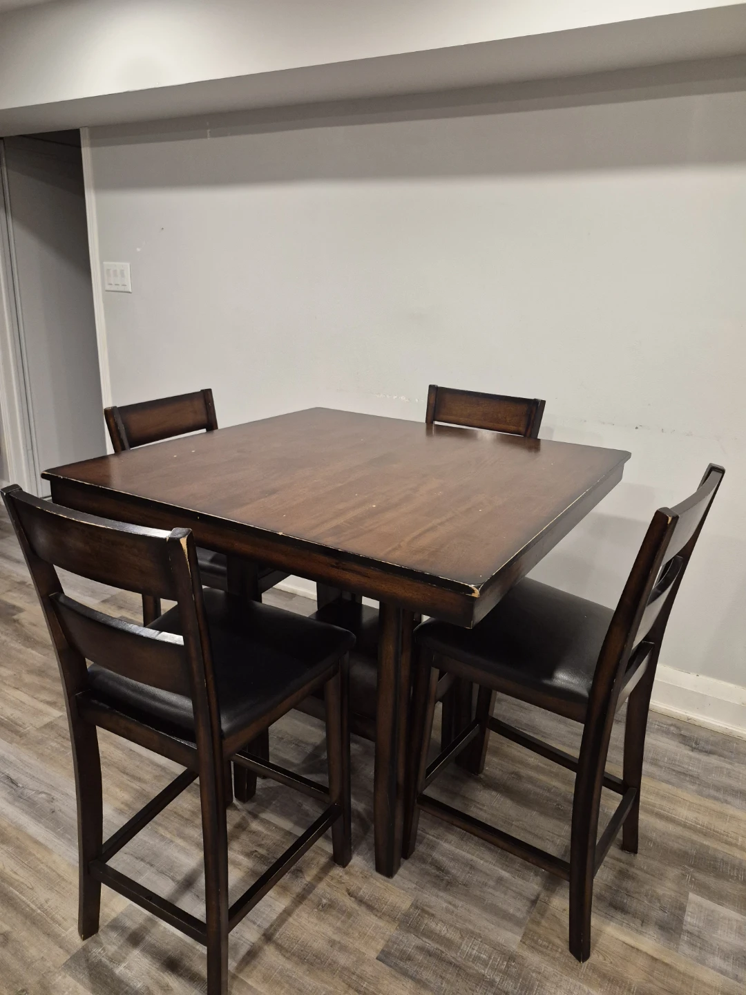Wooden Dining Table with 4 Chairs