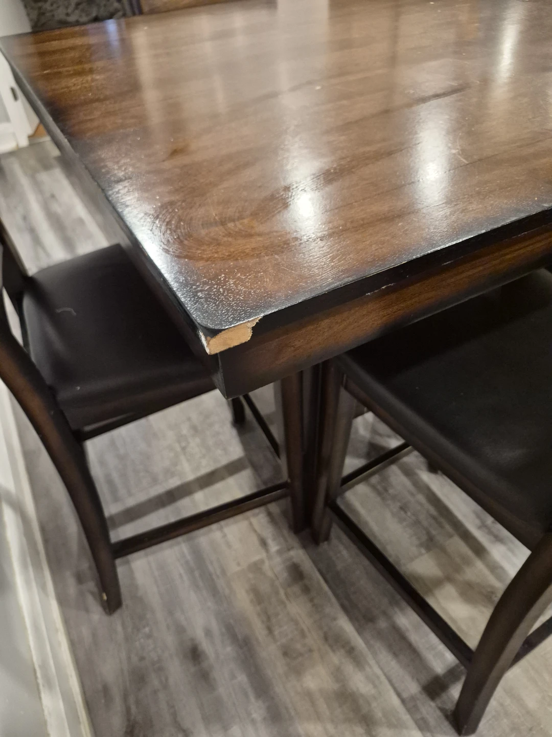 Wooden Dining Table with 4 Chairs - photo 3