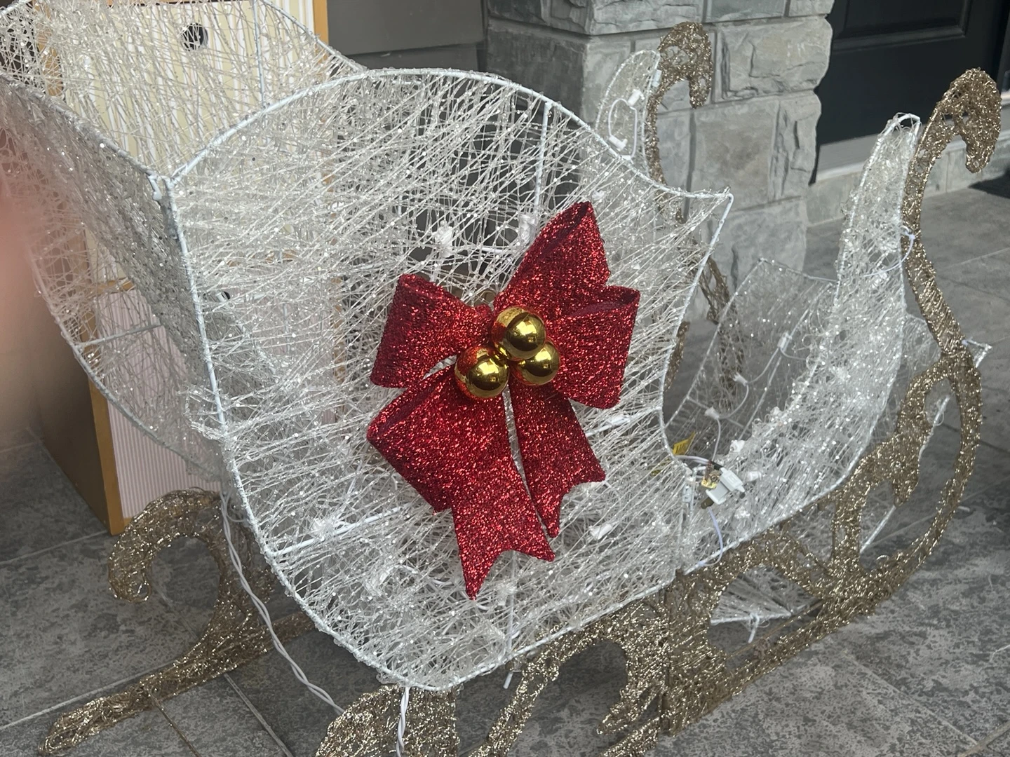 Light-Up Christmas Sleigh Decoration