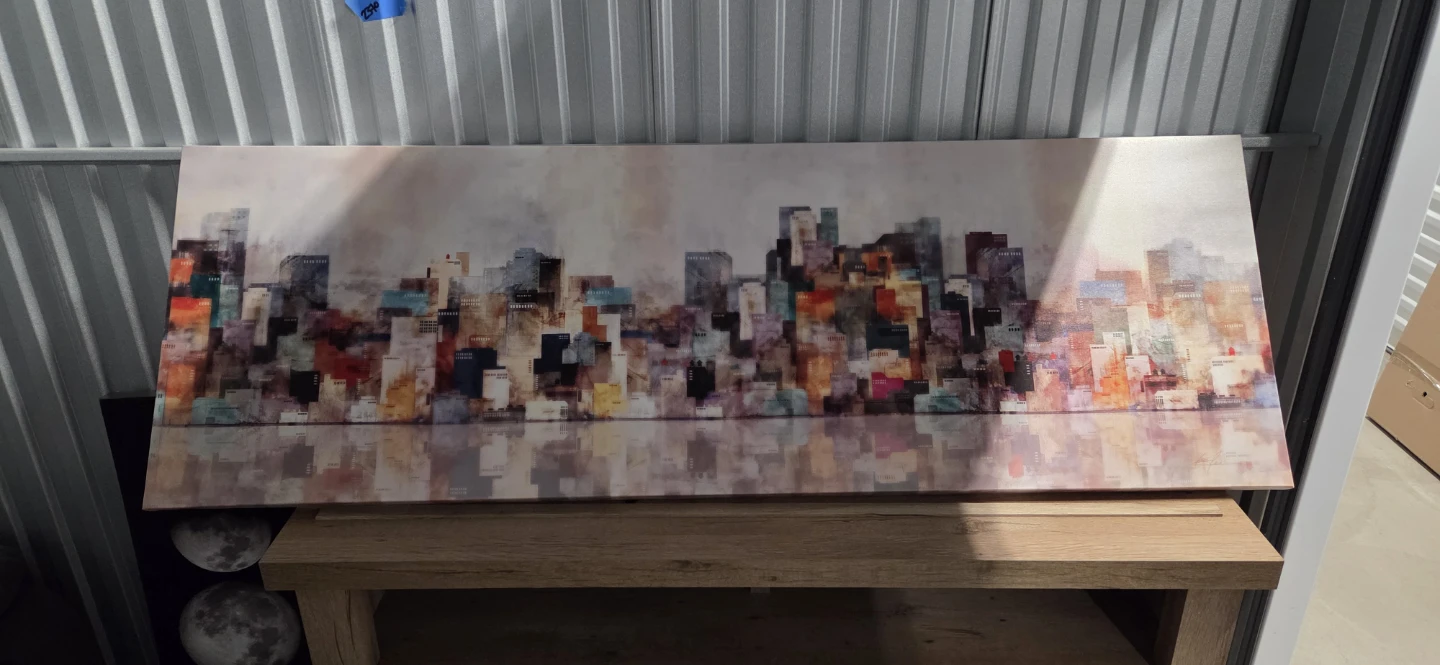 Canvas Wall Art - Cityscape Abstract Painting