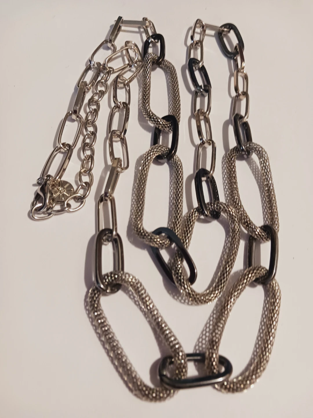 New !! R.J.GRAZIANO Silver Tone Chunky Chain Necklace - photo 4