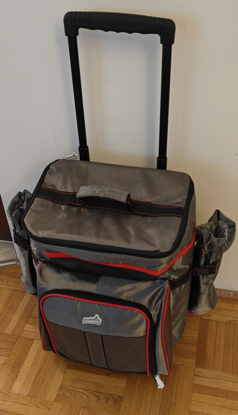 Picnic Rolling Cooler Bag with Utensils and Glasses - photo 4