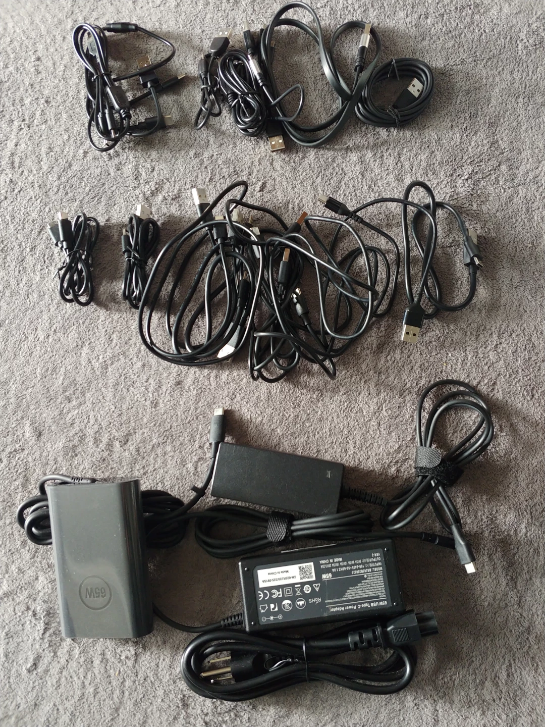 Variety of USB cables.