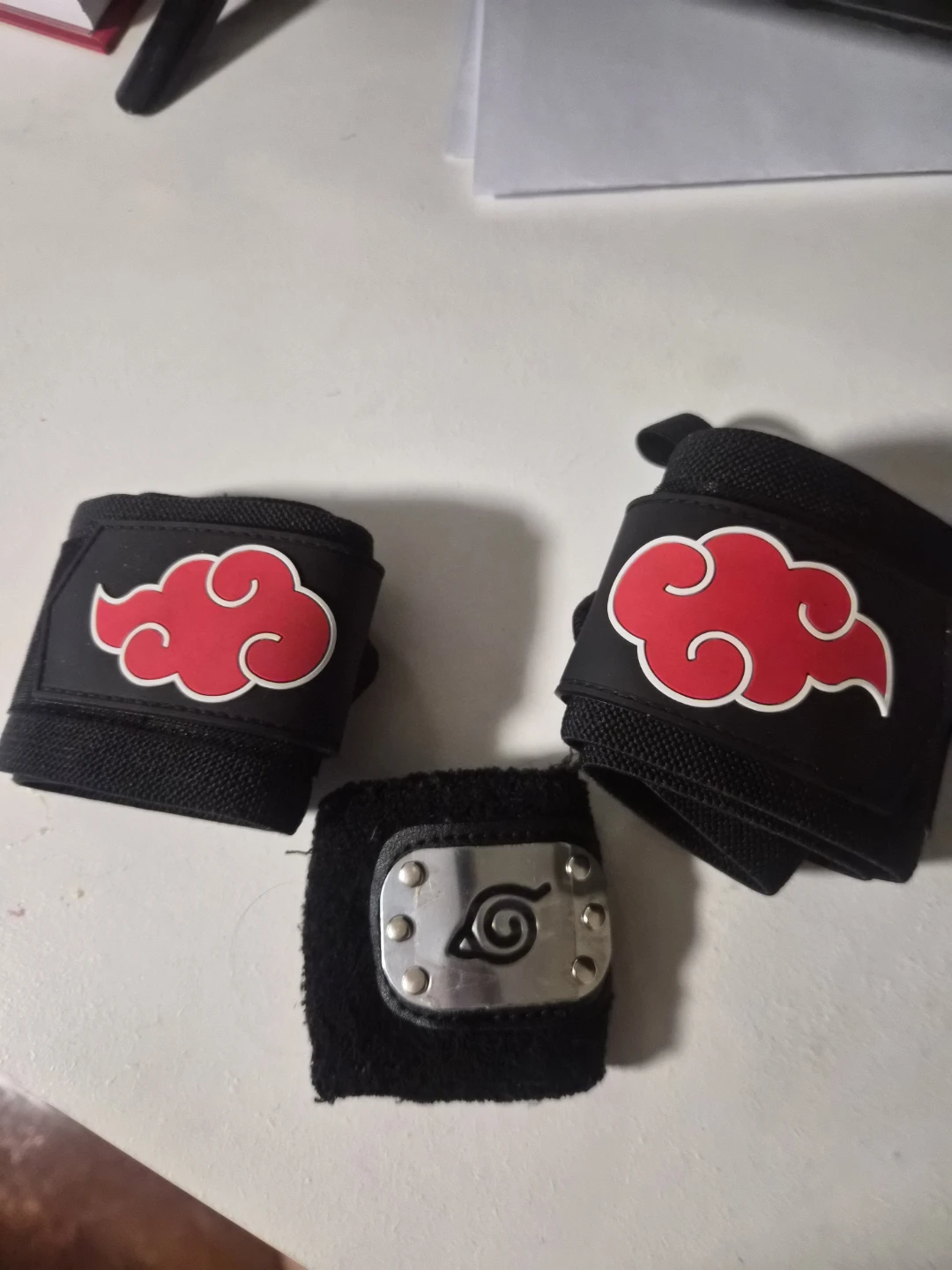 Naruto - Akatsuki Cloud Hand Wraps/ Wristband Set