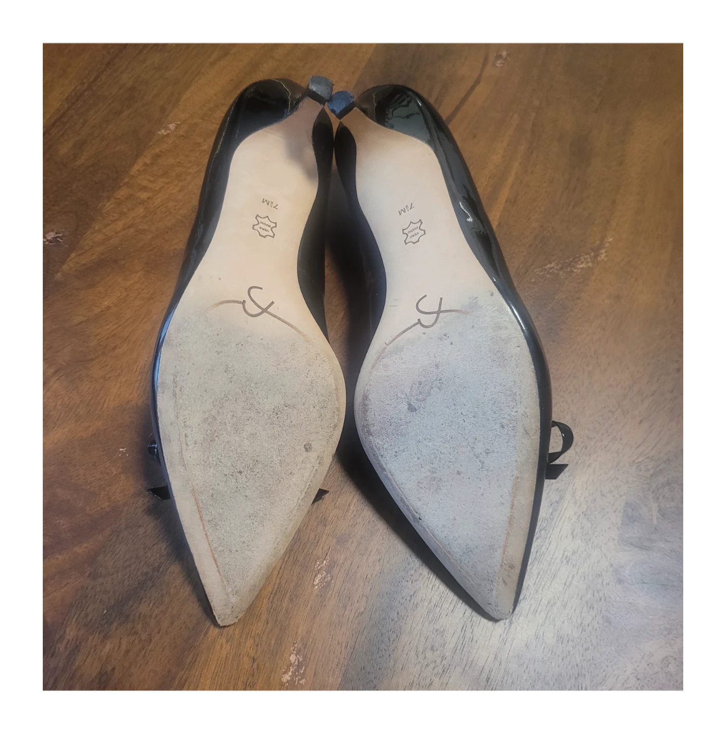 Black Patent Leather, Kitten Heel, Size 7.5M - photo 2