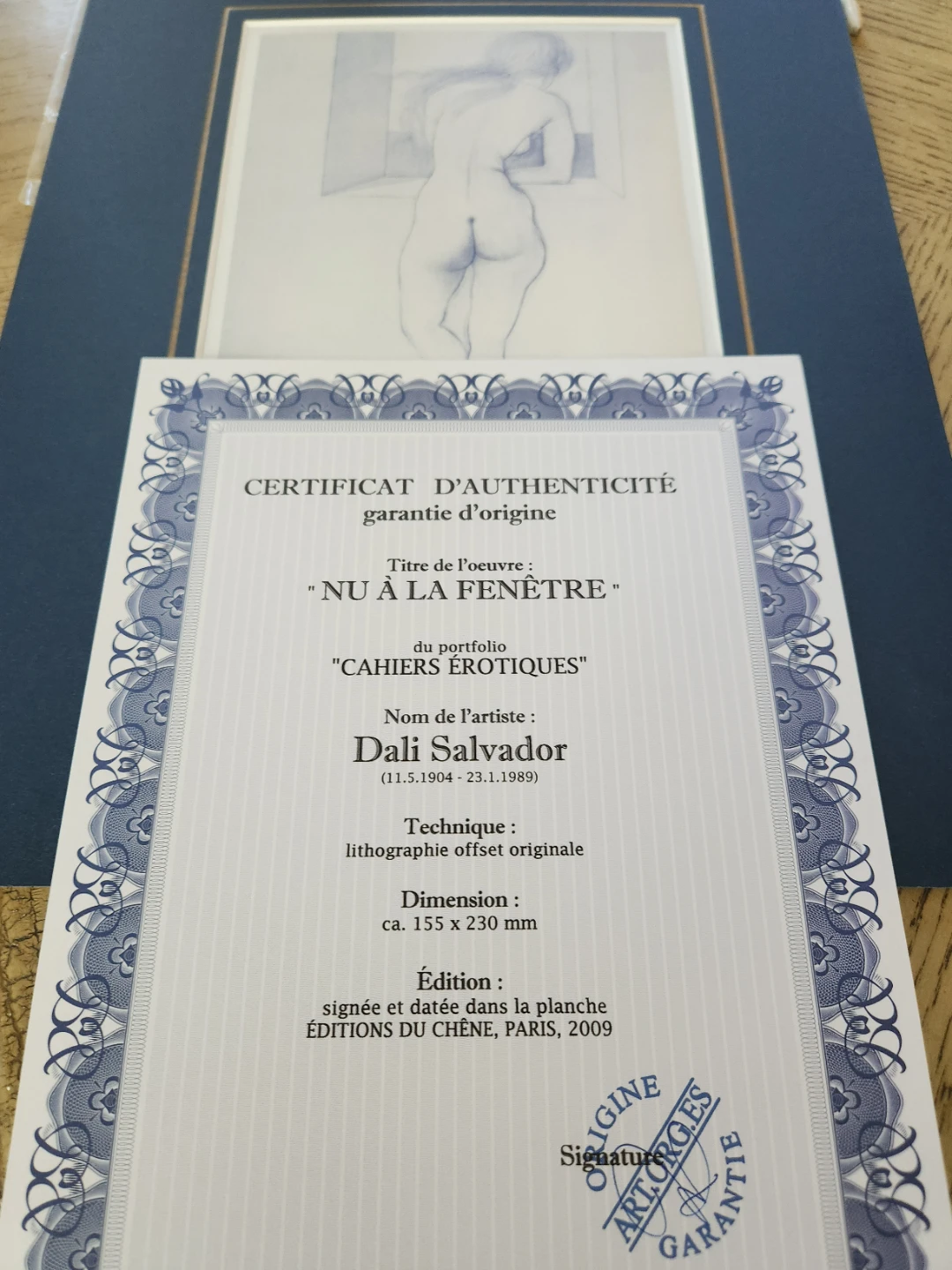 Salvador Dalí "Nu à la Fenêtre" Lithograph Offset Original - photo 3