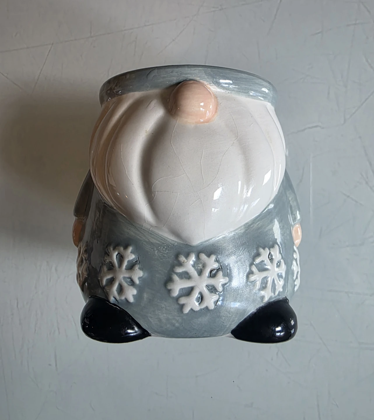 3D Ceramic Winter Gnome Flower Planter