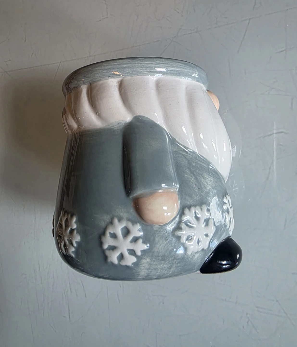 3D Ceramic Winter Gnome Flower Planter - photo 3