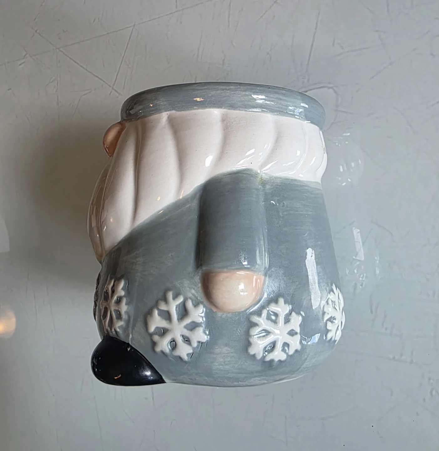 3D Ceramic Winter Gnome Flower Planter - photo 4
