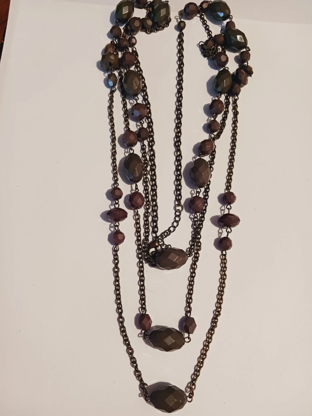 New !! Beautiful Green & Brown Beaded Necklace - photo 5