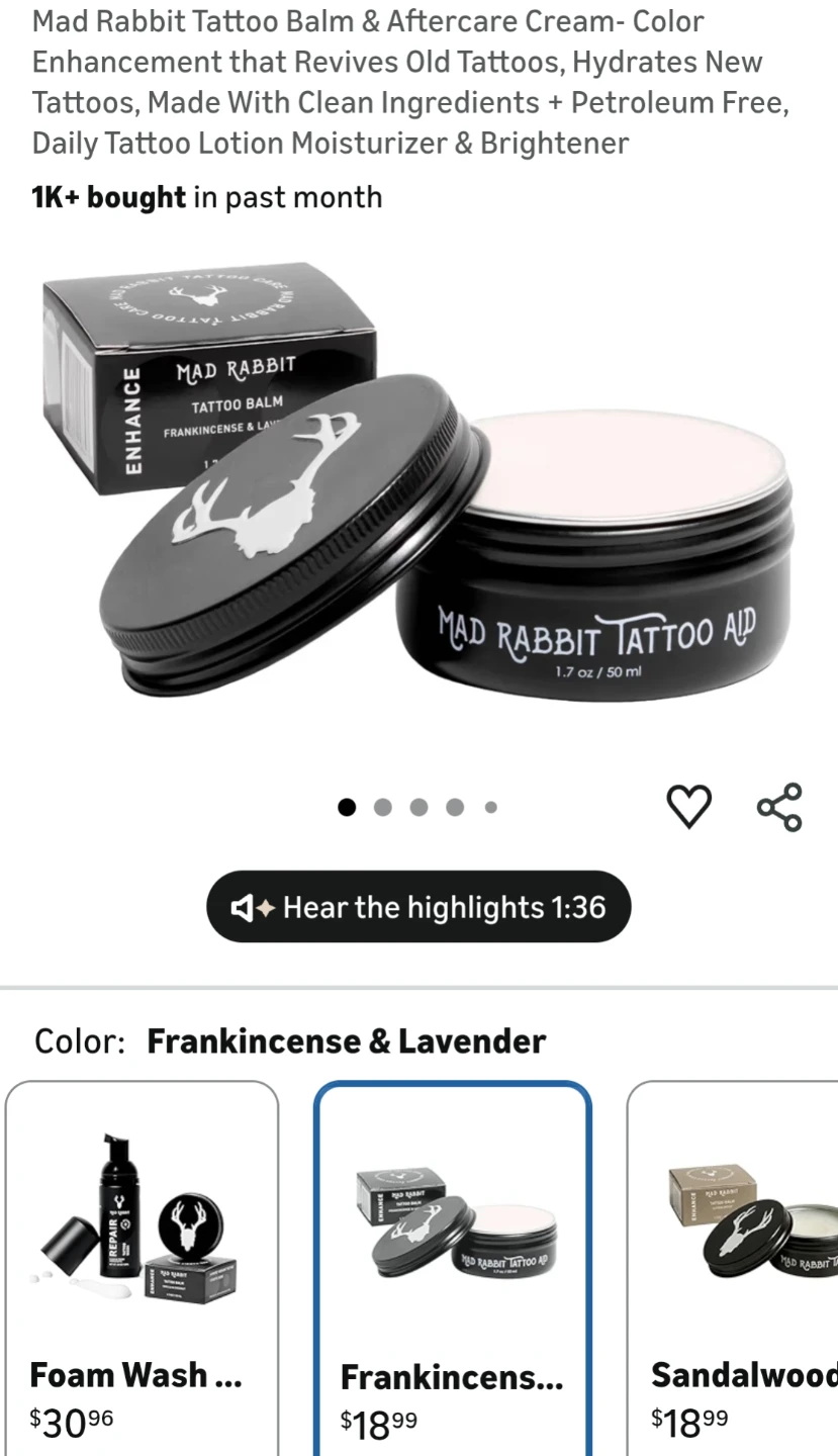 Mad Rabbit Tattoo Balm - Frankincense & Lavender - photo 3